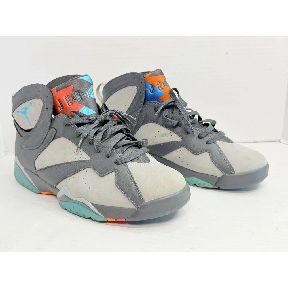 Air Jordan 7 Retro Barcelona Days 2015 Men's 11.5 Grey 304775-016 Sneakers Shoes